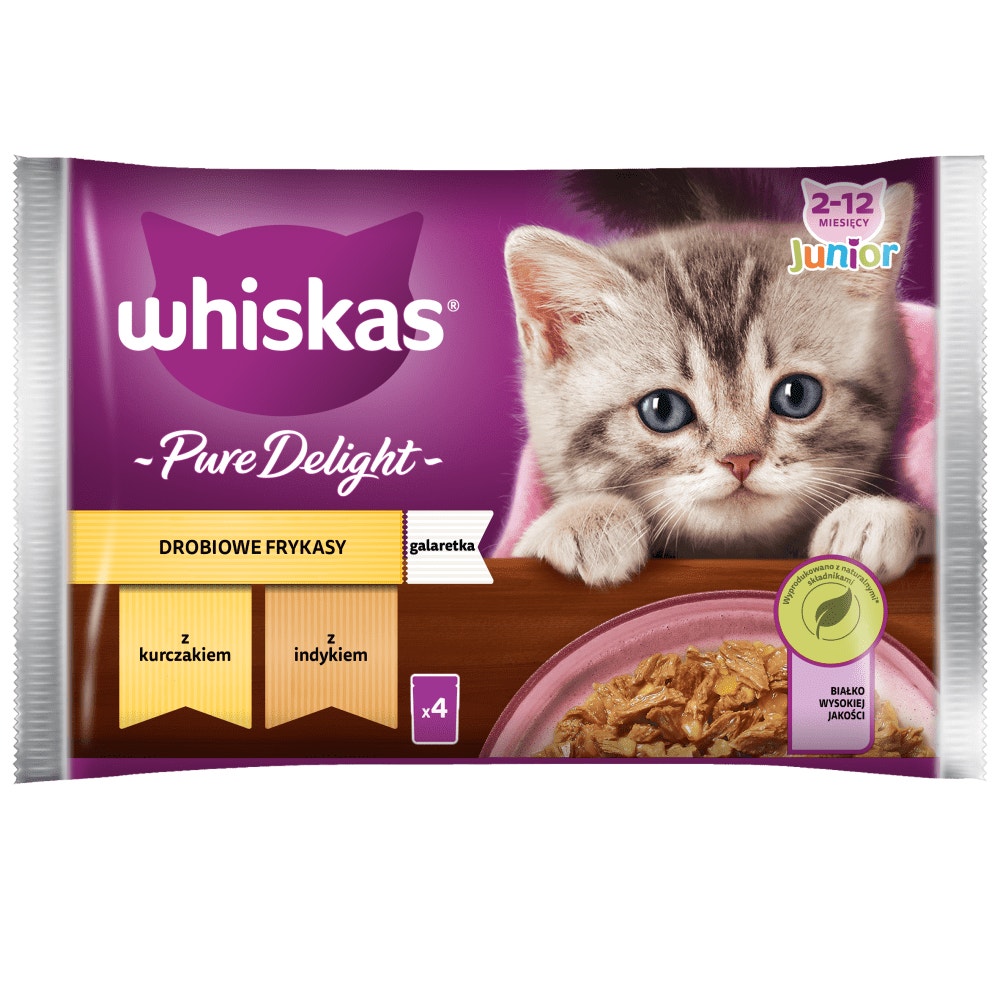 WHISKAS® Pure Delight Junior Drobiowe Frykasy w galaretce 4 & 6 x 85g - 1