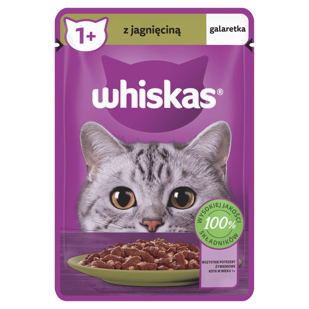 WHISKAS® Mokra karma z Jagnięciną w galaretce 85g - 1