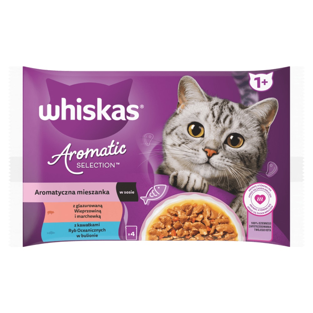 WHISKAS® Aromatyczna Mieszanka w sosie 4 x 85g - 1