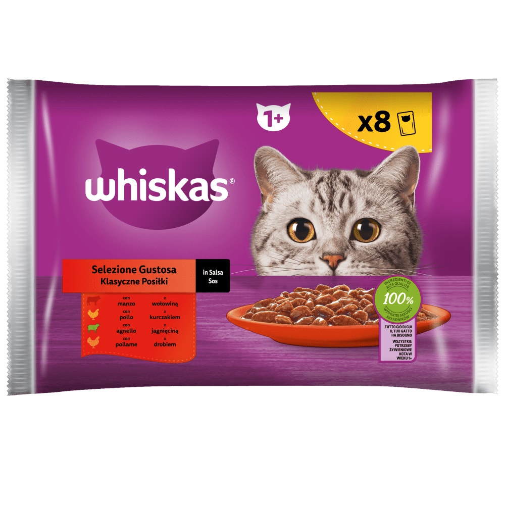 WHISKAS® Klasyczne Posiłki w sosie 8, 12 & 40 x 85g​ - 1